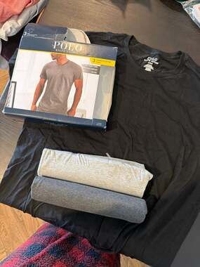 Polo Ralph Lauren Men Classic Fit Cotton Crew Neck Undershirts 3-Pack Size Large